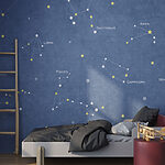 Papier peint Fond bleu avec constellations