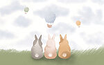 21292a 150x94 - Groupe de lapins assis en ligne - tegory