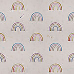 Papier peint Motif d'arc-en-ciel sur une surface blanche