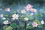 21461a 150x99 - Peinture de fleurs roses et de feuilles vertes - tegory