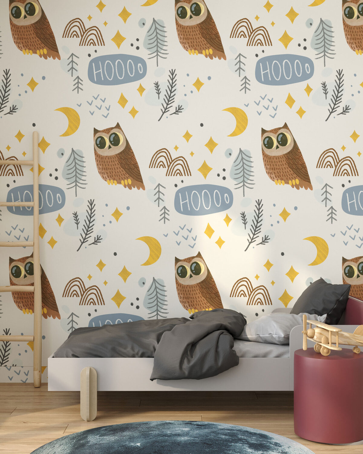 21491 1200x1500 - Motif de hiboux et d'arbres - tegory