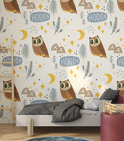 21491 400x457 - Motif de hiboux et d'arbres - tegory