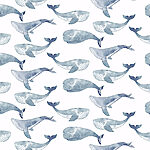 Papier peint Motif des baleines