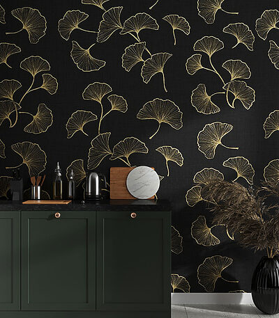 21590 400x457 - Motif de feuilles sur fond noir - tegory