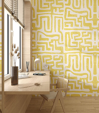 21599 400x457 - Motif de labyrinthe jaune et blanc - tegory