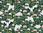 21650a 150x115 - Motif d'oiseaux blancs et de fleurs roses - tegory