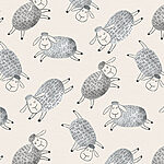 Papier peint Motif de moutons sur fond blanc