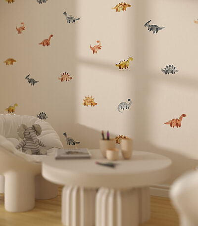 21675 400x457 - Motif de dinosaures sur fond blanc - tegory