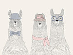 21739a 150x115 - Groupe de lamas portant des chapeaux et des cravates - tegory