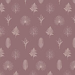 Papier peint Motif de feuilles sur fond violet