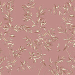 Papier peint Motif de feuilles sur fond rose