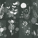 Papier peint Collage de fleurs et de plantes