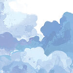 Papier peint Nuages bleus et blancs