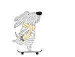 21910a 150x115 - Chien sur un skateboard - tegory