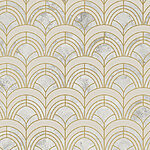 Papier peint Motif de lignes d'or sur une surface de marbre