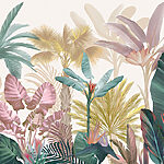 Papier peint Groupe de plantes tropicales