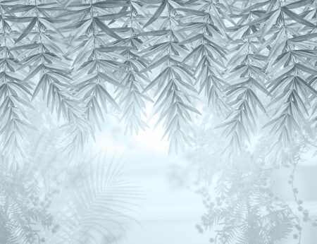 Papier peint branches de saule suspendues