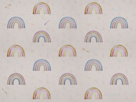 Papier peint arc-en-ciel avec des flèches sur un fond sombre
