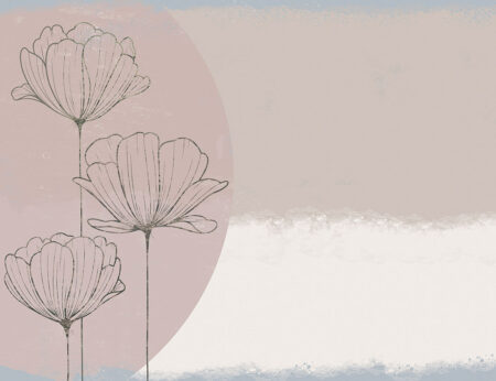 Papier peint lotus graphiques délicats avec l’effet de vagues 3D