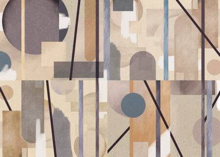 Papier peint figures géométriques de l’Art Déco