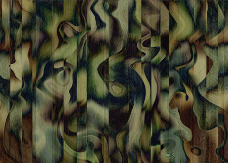 Papier peint abstraction vert foncé