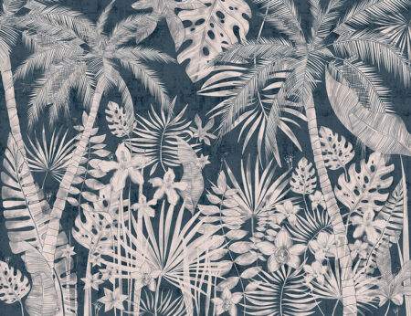 Papier peint peint jungle douce