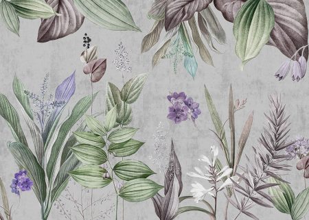 Papier peint plantes et fleurs dans un style loft