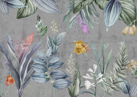Papier peint plantes et fleurs dans un style loft