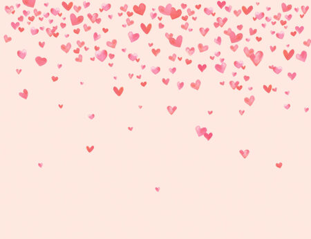 Papier peint coeurs rouges aquarellés