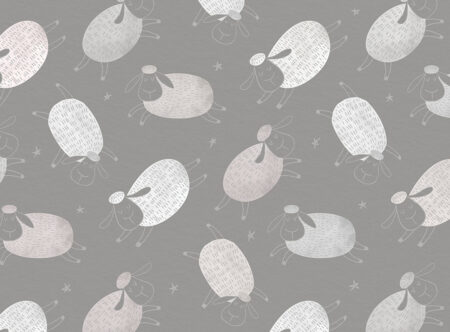 Papier peint moutons délicats