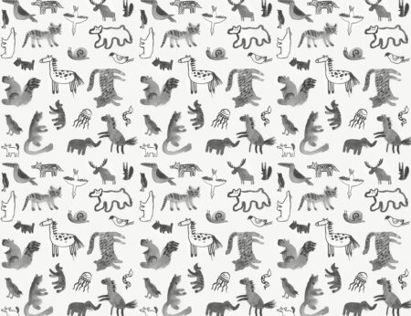 Papier peint de dessins d’animaux d’enfants