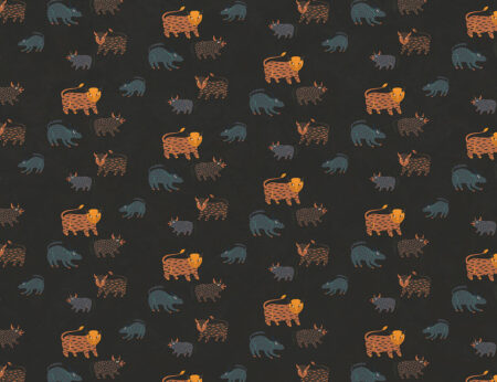 Papier peint d’animaux mythiques dans un style ethnique