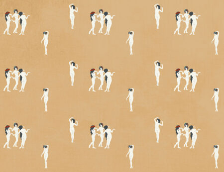 Papier peint de filles délicates avec des fleurs