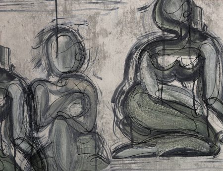 Papier peint représentant des femmes dans l’huile