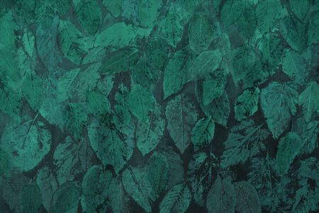Papier peint imprimé de feuilles sur toile