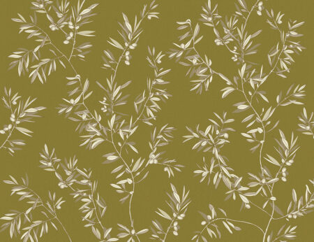 Papier peint délicat branches d’olivier