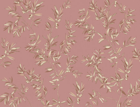 Papier peint délicat branches d’olivier