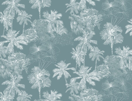 Papier peint délicat des tropiques dans des couleurs pastel