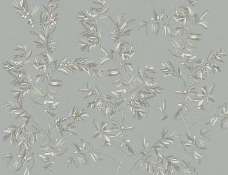 Papier peint à motif de branches d’olivier