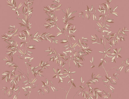 Papier peint à motif de branches d’olivier