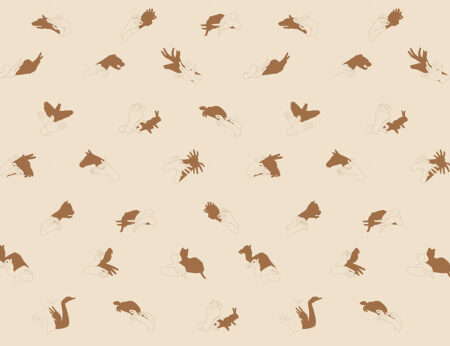 Modèle de papier peint interactif avec théâtre d’ombres