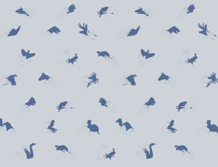 Modèle de papier peint interactif avec théâtre d’ombres