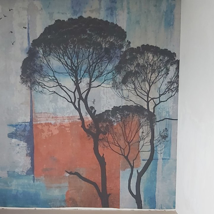 revoir papier peint photo arbre sur le mur
