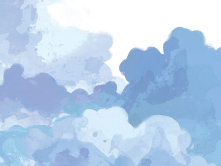 Papier peint nuages tendres à l’aquarelle