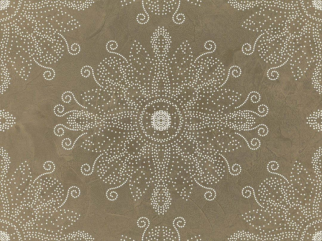 Papier peint mandala stylisé dot art