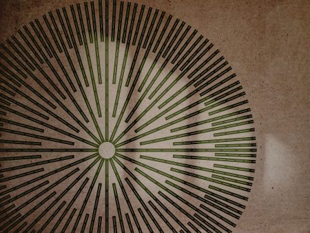 Papier peint asimétrique avec un cercle géométrique