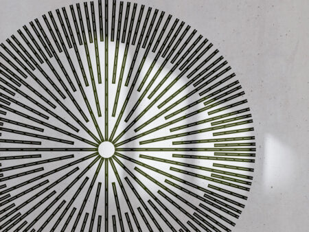 Papier peint asimétrique avec un cercle géométrique