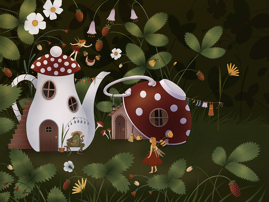 Papier peint pour enfants inspiré de Thumbelina
