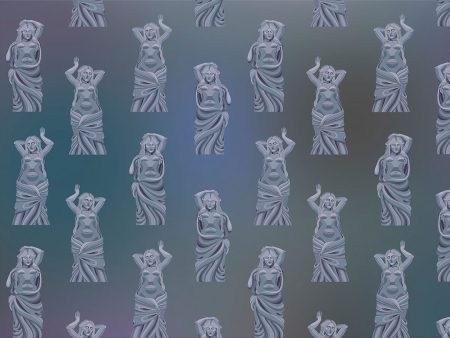 Papier peint à motifs statues grecques