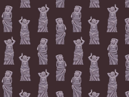 Papier peint à motifs statues grecques